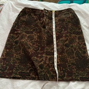 Charter Club corduroy skirt. Button and zip front. No stretch.